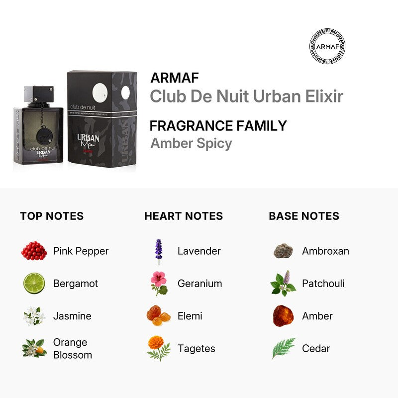 Armaf Club de Nuit Urban Elixir EDP 3.6 oz 105 ml | Men 100% Authentic